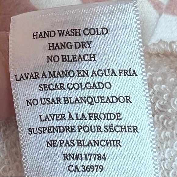 Rails Theo Flocked Sweatshirt Blush Pink Tiger Stripes XL - Picture 11 of 13